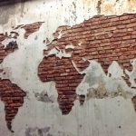 Mapa světa Stucco